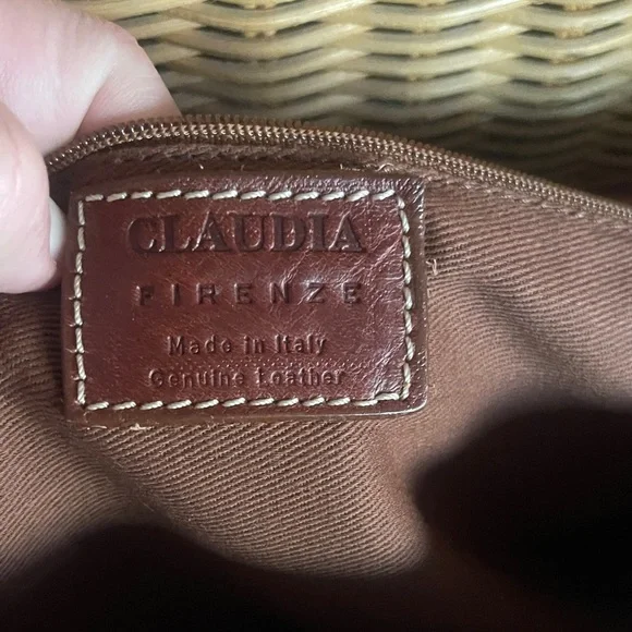 Vintage Claudia Firenze Brown Leather Saddle Shoulder Bag - Picture 12 of 12